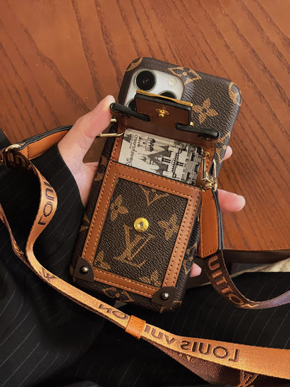 Luxury Card Holder Chain iPhone Case