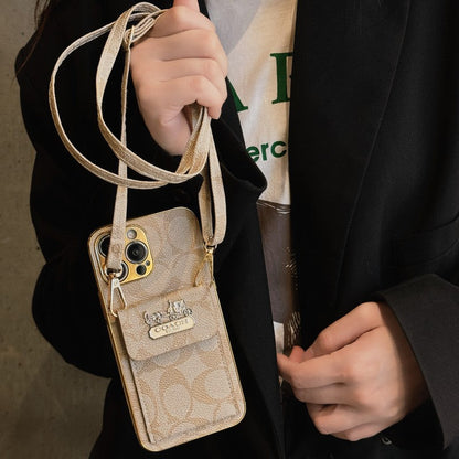 Classic Card Bag Leather Chain iPhone Case