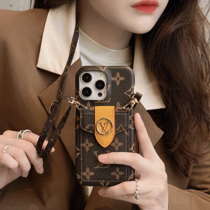 Luxury Card Holder Chain iPhone Case