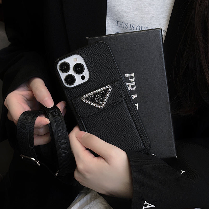 Luxury Crossbody Leather iPhone Case