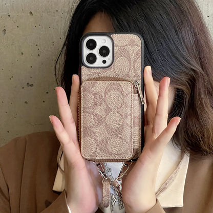 Classic iPhone Case With Wallet Coffee-LQB241412