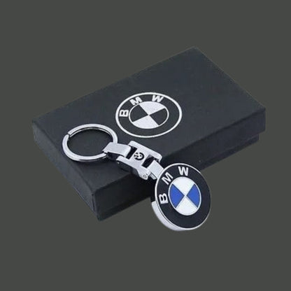 Sleek Circular Metal Keychain