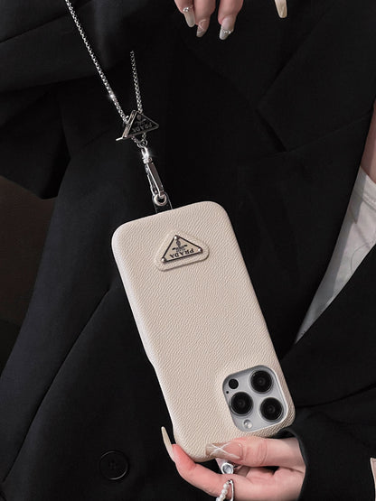 Luxury Leather Crossbody iPhone Case