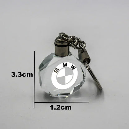LED Light-Up Crystal Keychain