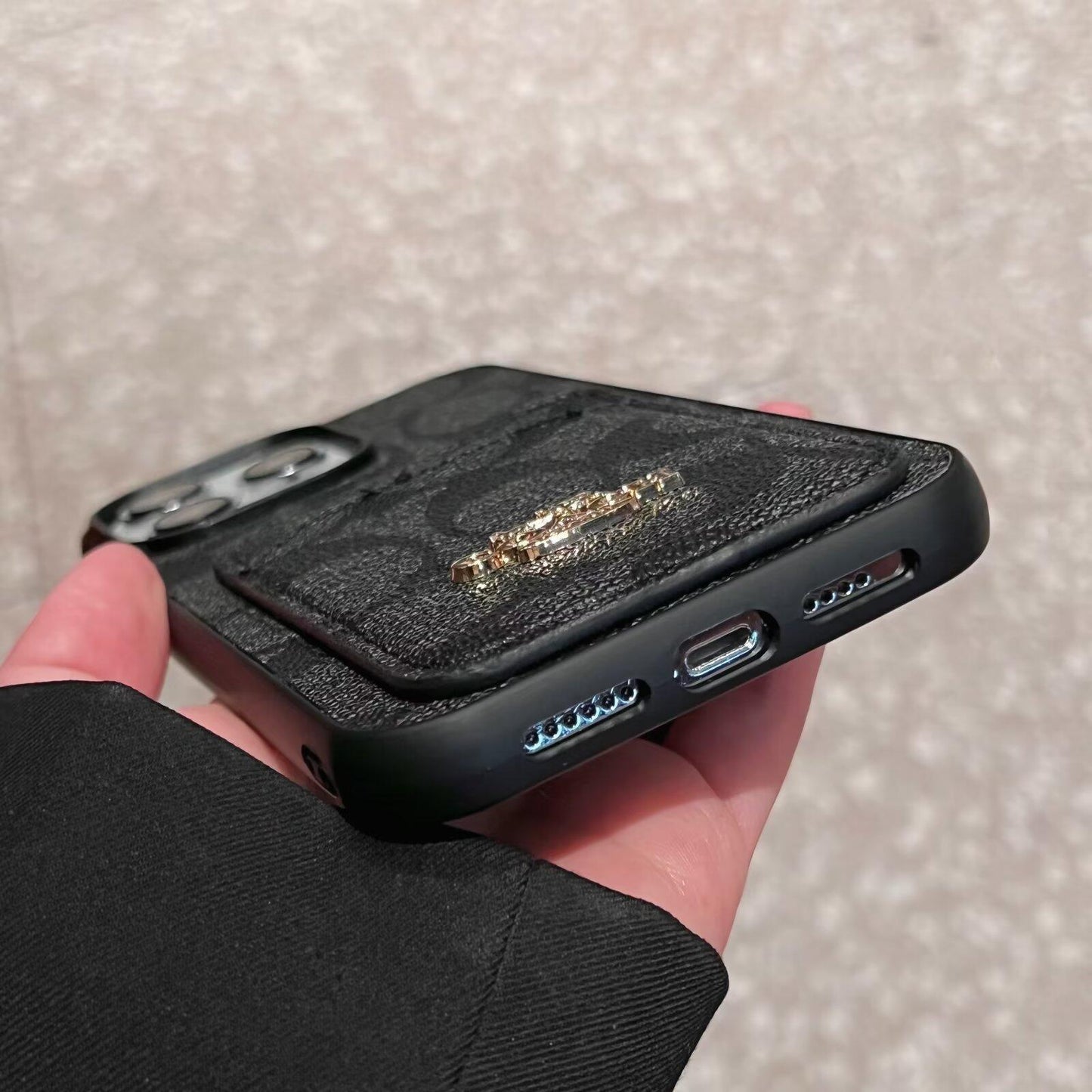 Classic Card Bag Leather iPhone Case