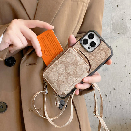 Classic iPhone Case With Wallet Coffee-LQB241412