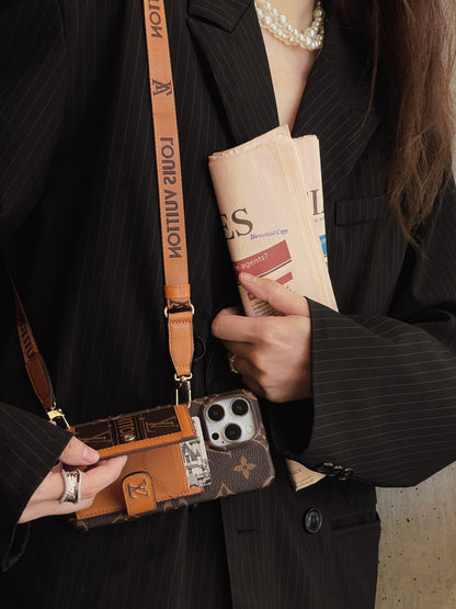 Luxury Card Holder Chain iPhone Case