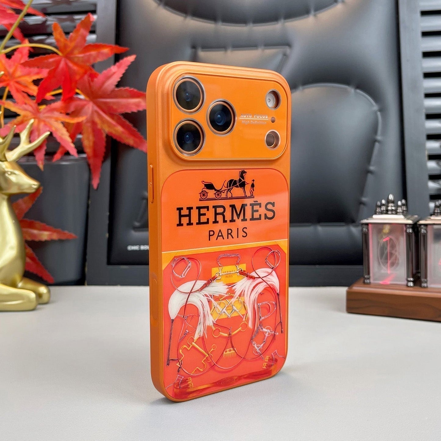 H Luxury Orange Series iPhone Case