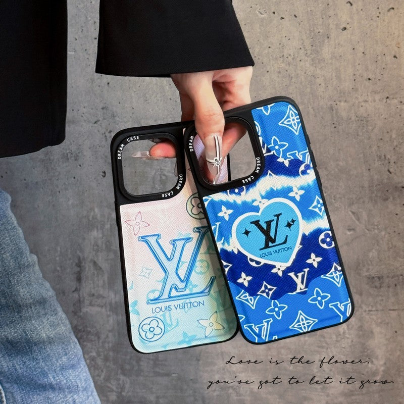 Luxury Blue Leather iPhone Case
