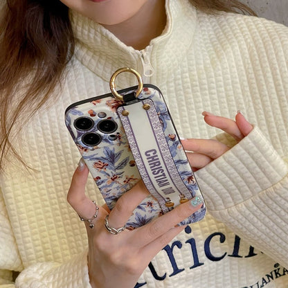 Fashion Purple & White Wristband iPhone Case