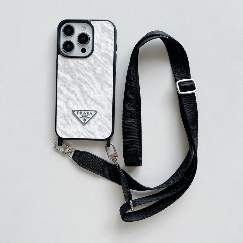 Luxury Crossbody Leather iPhone Case