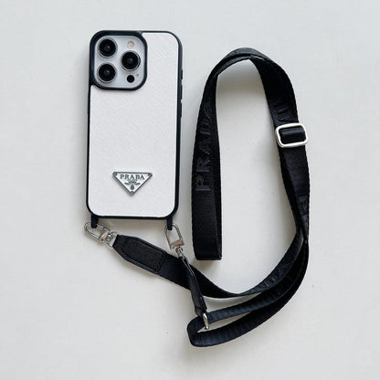 Luxury Crossbody Leather iPhone Case