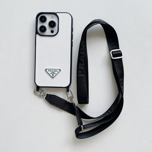 Luxury Crossbody Leather iPhone Case