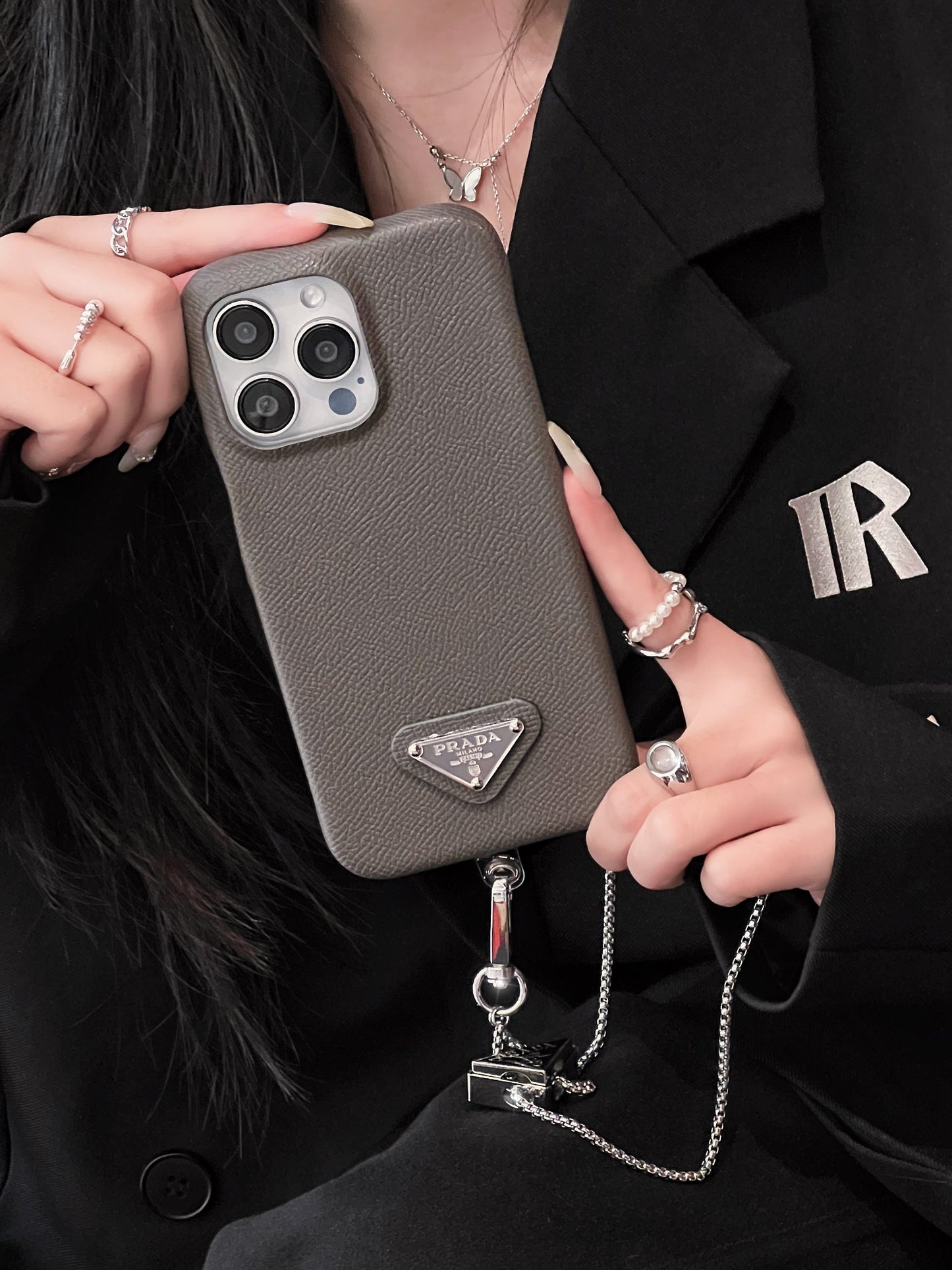 Luxury Leather Crossbody iPhone Case