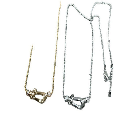Luxurious high-end delicate necklace with a horseshoe clasp