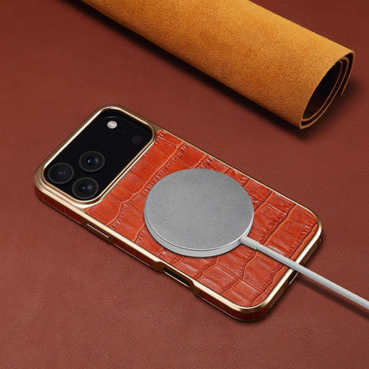 Croc-Embossed Leather Case for iPhone Case