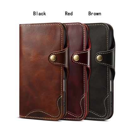 Genuine Leather Flip Case for iPhone