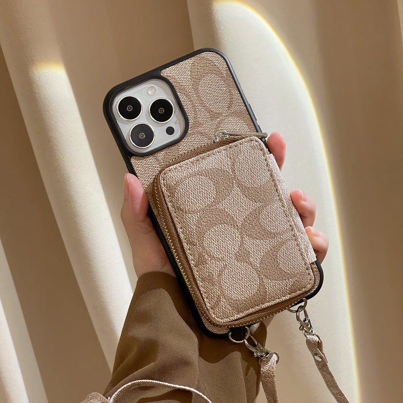 Classic iPhone Case With Wallet Coffee-LQB241412