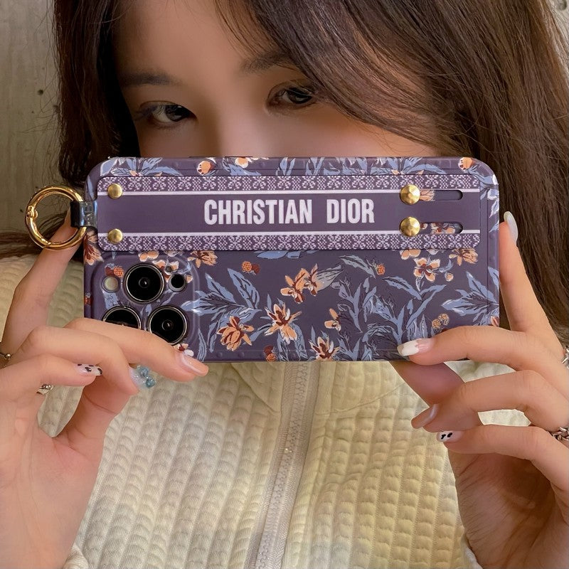 Fashion Purple & White Wristband iPhone Case