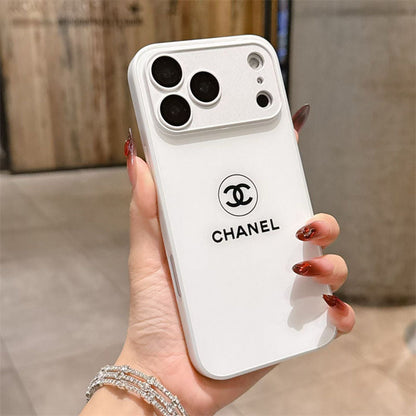 Classic Minimalist Luxe iPhone Case – White Gloss Edition