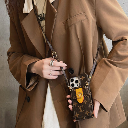 Luxury Card Holder Chain iPhone Case