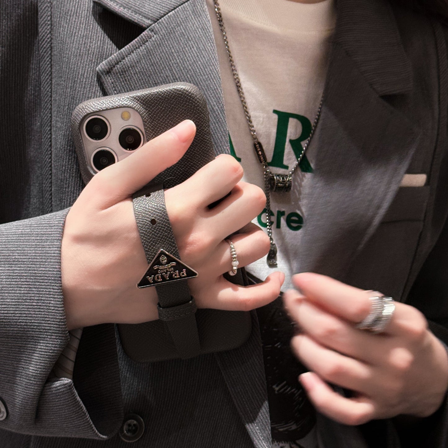 Luxury Leather Handle iPhone Case