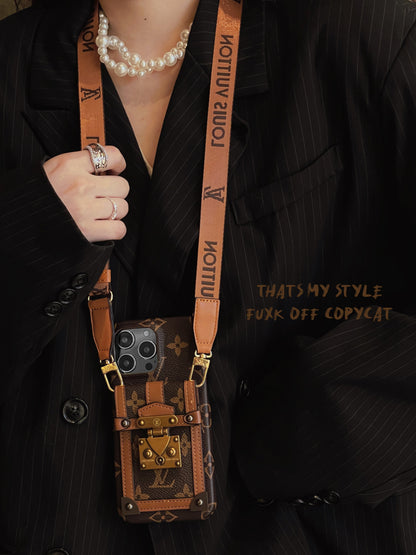 Luxury Card Holder Chain iPhone Case