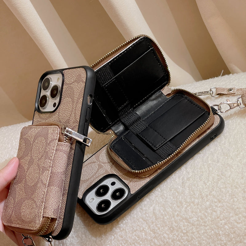 Classic iPhone Case With Wallet Coffee-LQB241412