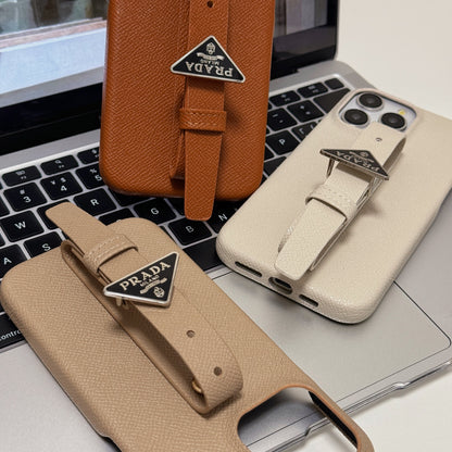Luxury Leather Handle iPhone Case