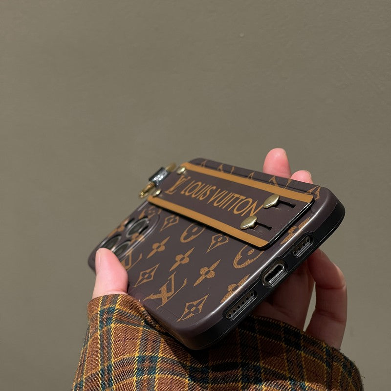 Luxury Brown Wristband iPhone Case