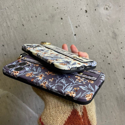 Fashion Purple & White Wristband iPhone Case