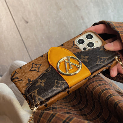 Luxury CrossBody Card Holder iPhone Case