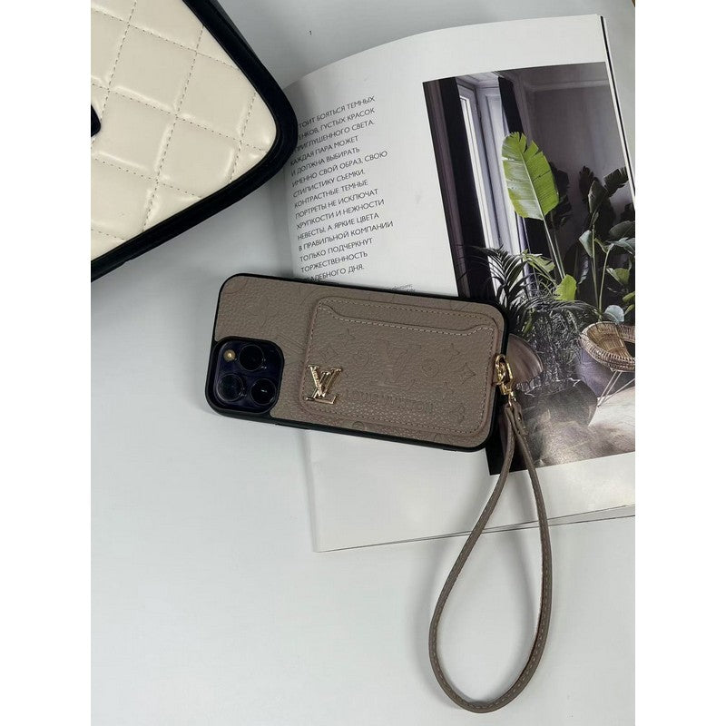 Luxury Four Colors Card Bag iPhone Case