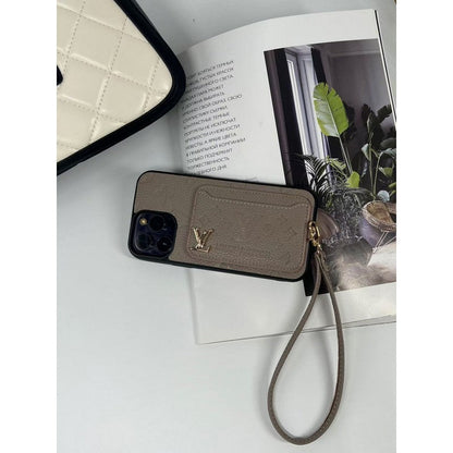 Luxury Four Colors Card Bag iPhone Case
