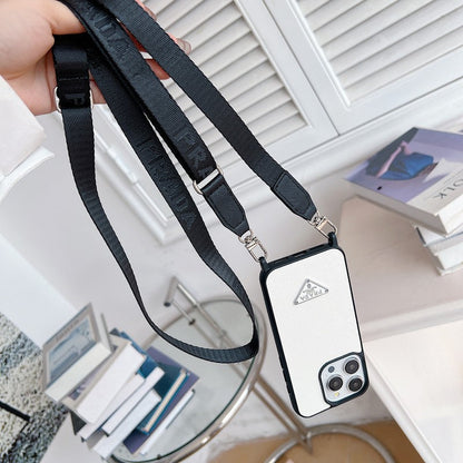 Luxury Crossbody Leather iPhone Case
