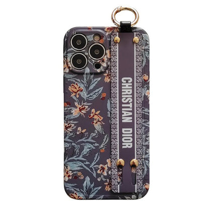 Fashion Purple & White Wristband iPhone Case