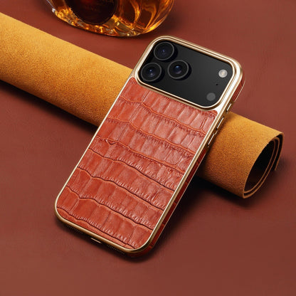 Croc-Embossed Leather Case for iPhone Case