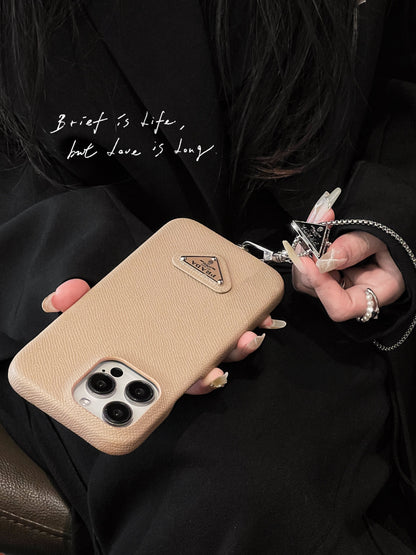 Luxury Leather Crossbody iPhone Case