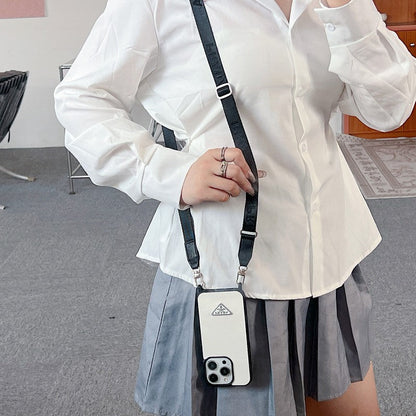 Luxury Crossbody Leather iPhone Case