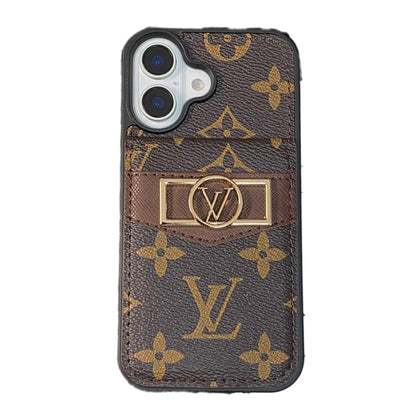 Luxury Card Bag Gold Logo iPhone Case