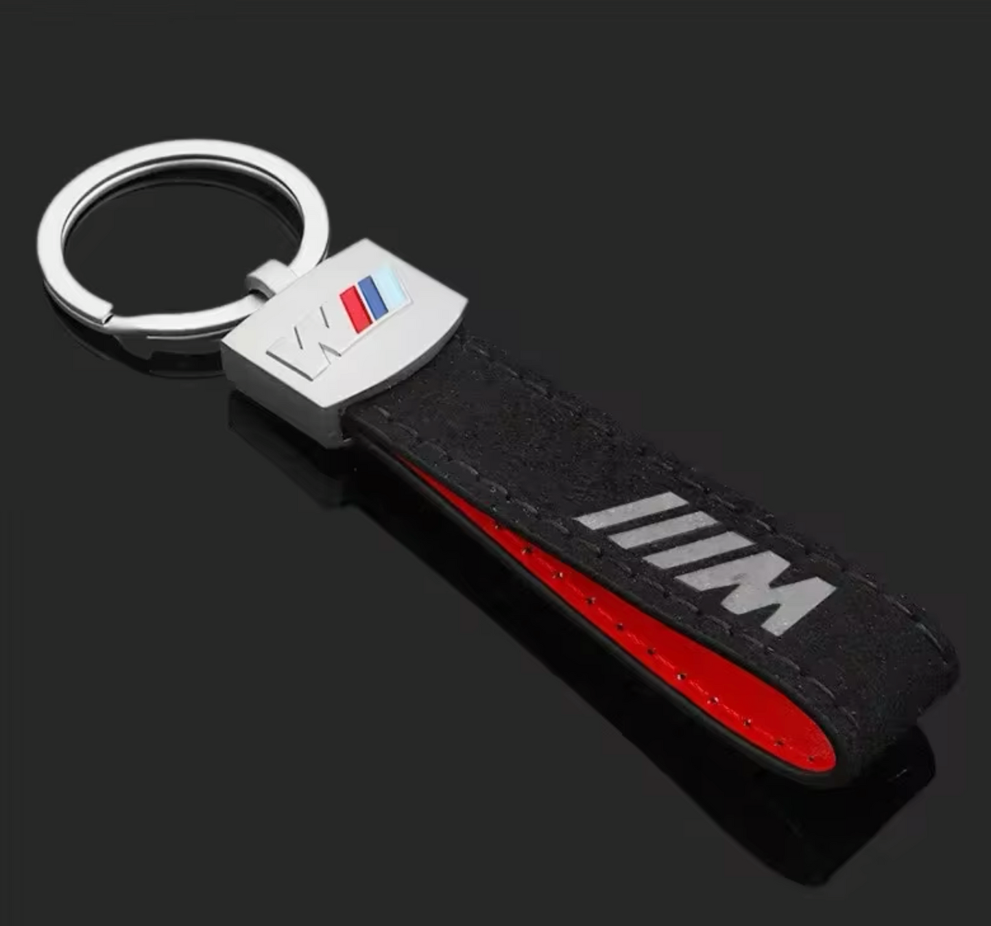 Keychain with Leather and Alloy