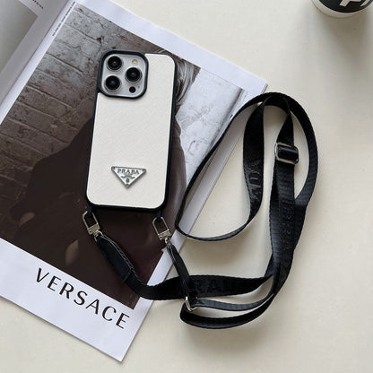 Luxury Crossbody Leather iPhone Case