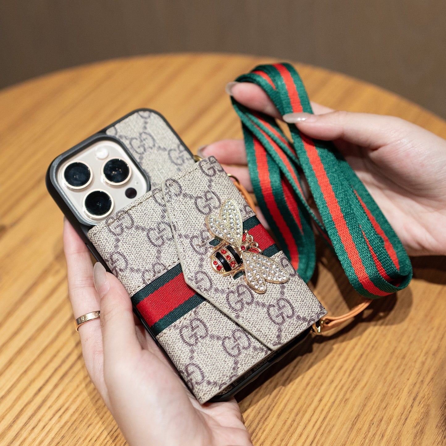 Premium Advanced Crossbody iPhone Case with Card Holder & Shoulder Strap