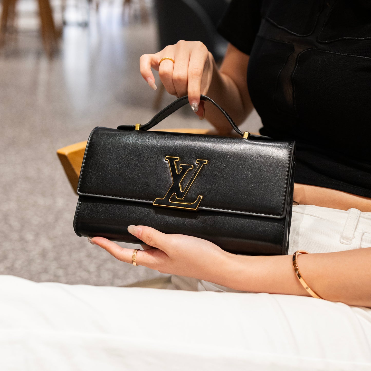 Luxe Texture Leather Handbag