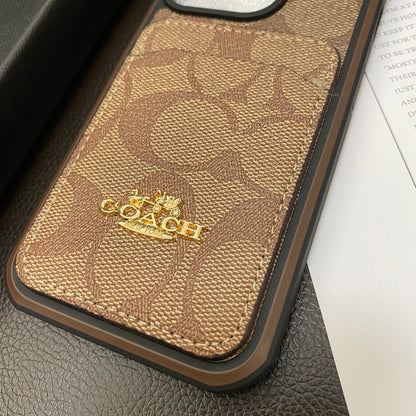 Classic iPhone Case With Card Holder Coffee -KB241416