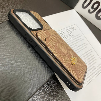 Classic iPhone Case With Card Holder Coffee -KB241416
