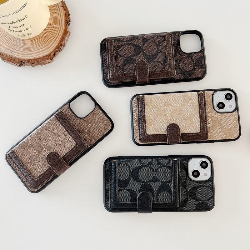 Classic iPhone Case With Wallet And Crossbody Strap White -XK240402
