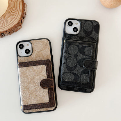 Classic iPhone Case With Wallet And Crossbody Strap White -XK240402