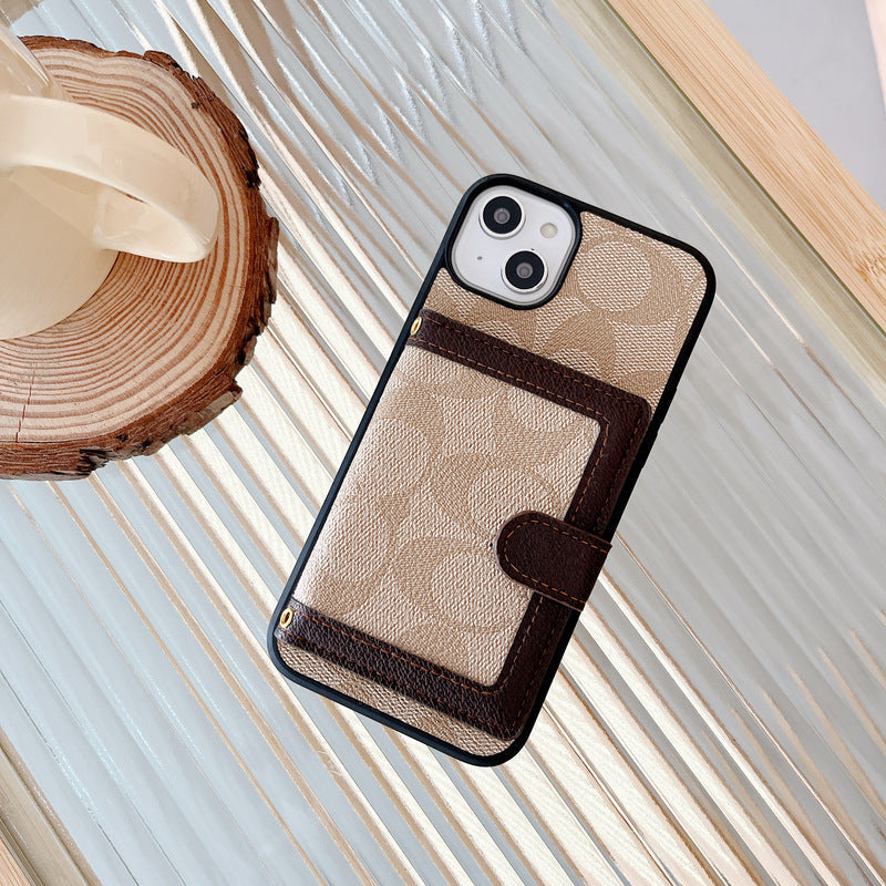 Classic iPhone Case With Wallet And Crossbody Strap White -XK240402