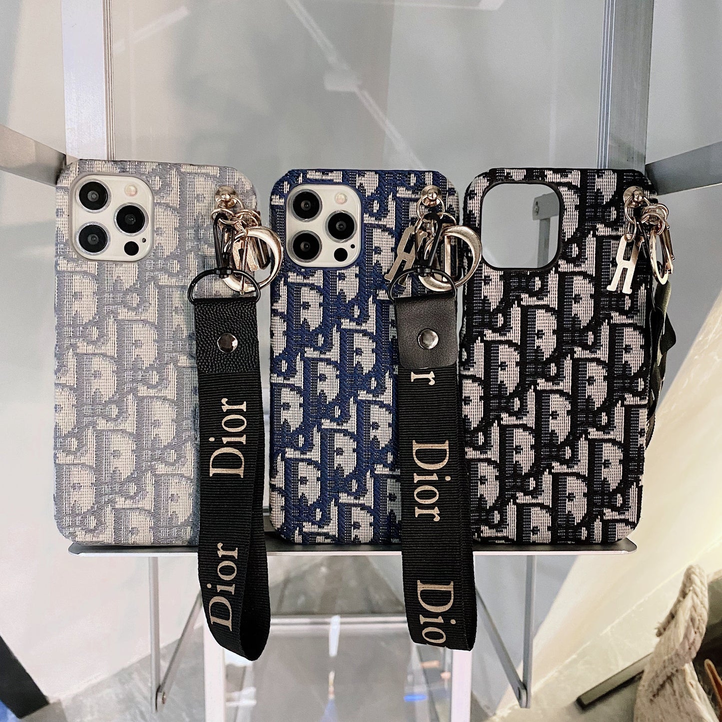 Fashion iPhone Case With Strap Black-GS240315